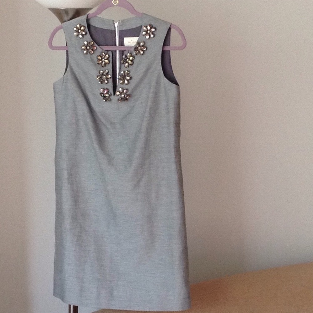 🅰️ Kate Spade - 'Jeweled' Neckline Sheath Dress - Picture 4 of 11